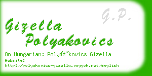 gizella polyakovics business card